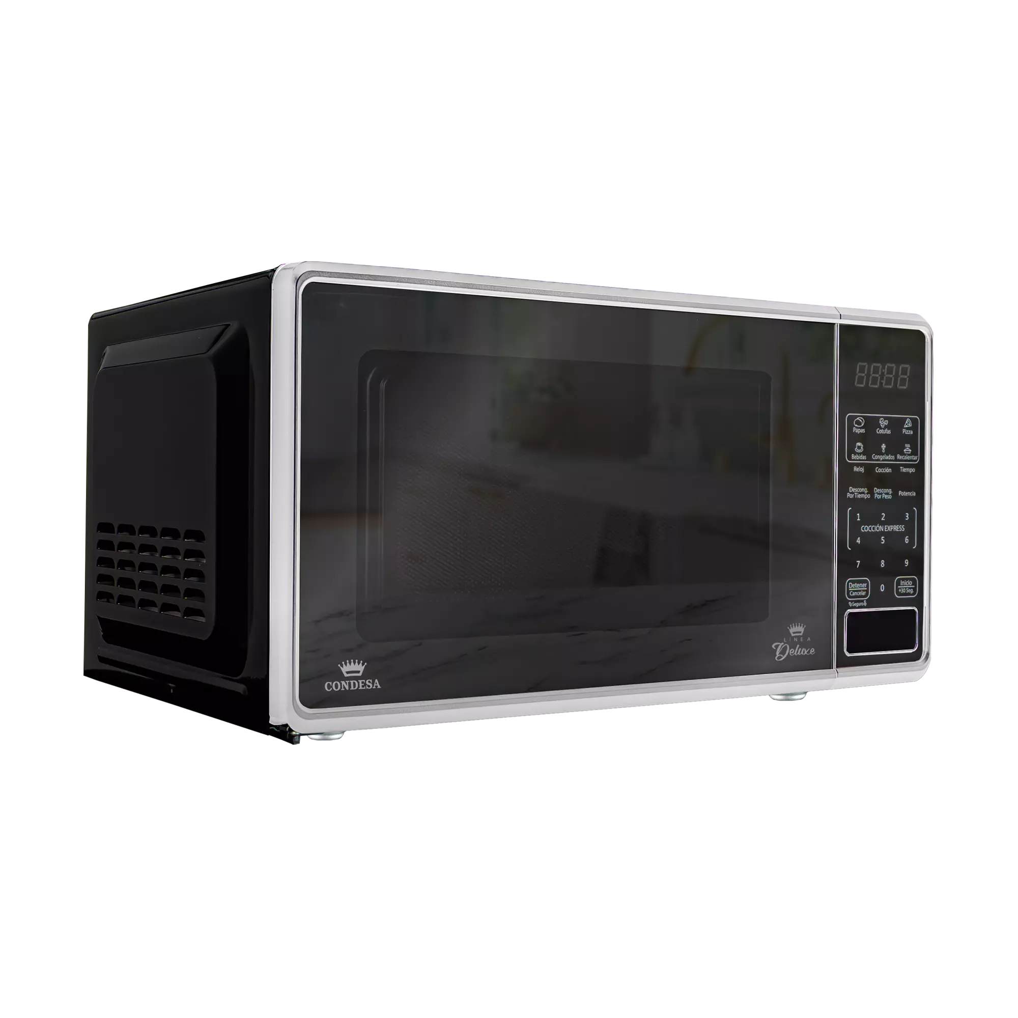  Microondas de 20L/0.7Cu.ft 700W con pantalla LED e interruptor  de puerta de botón (negro) : Hogar y Cocina