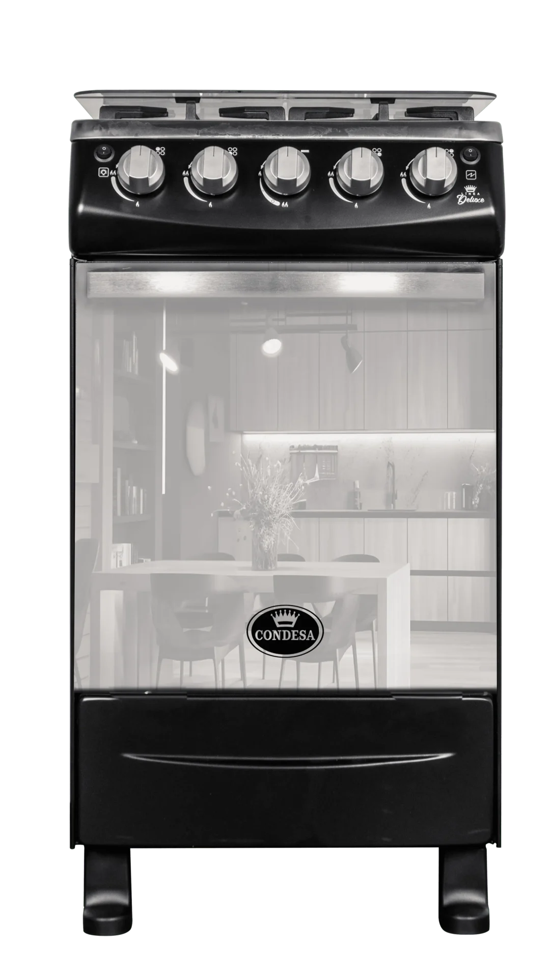 Cocina 4 hornillas 20” / Negro / BIM23 - Image 2